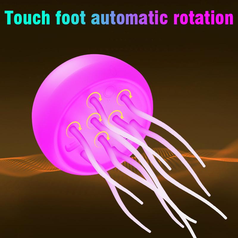 Colorful Sound-Activated Jellyfish Light with Floating Tentacles for Ambient Lighting