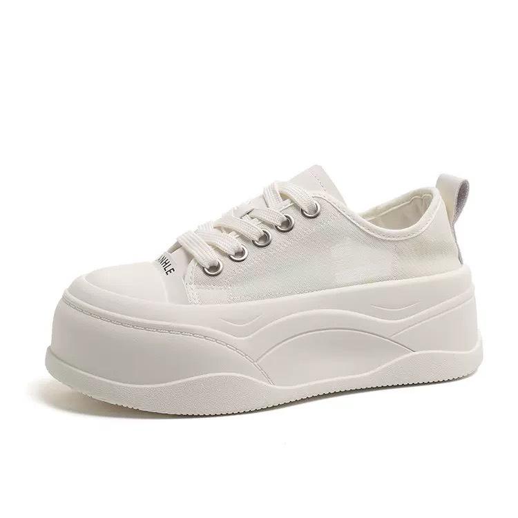 Modische Damen Plateau Freizeitschuhe 2025 Frühling Herbst Neu Höhensteigerung Outdoor Rutschfest Flache Schuhe Mode Kreuzgebunden Halbschuhe