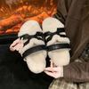 2025 new spring and autumn thick-soled versatile casual and comfortable slippers women's fashion women's fluffy shoes women's shoes trendy shoes women