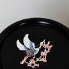 Elegant Crane And Plum Blossom Brooch Adornment For Women Featuring High Quality Alloy Perfect For Various Occasions