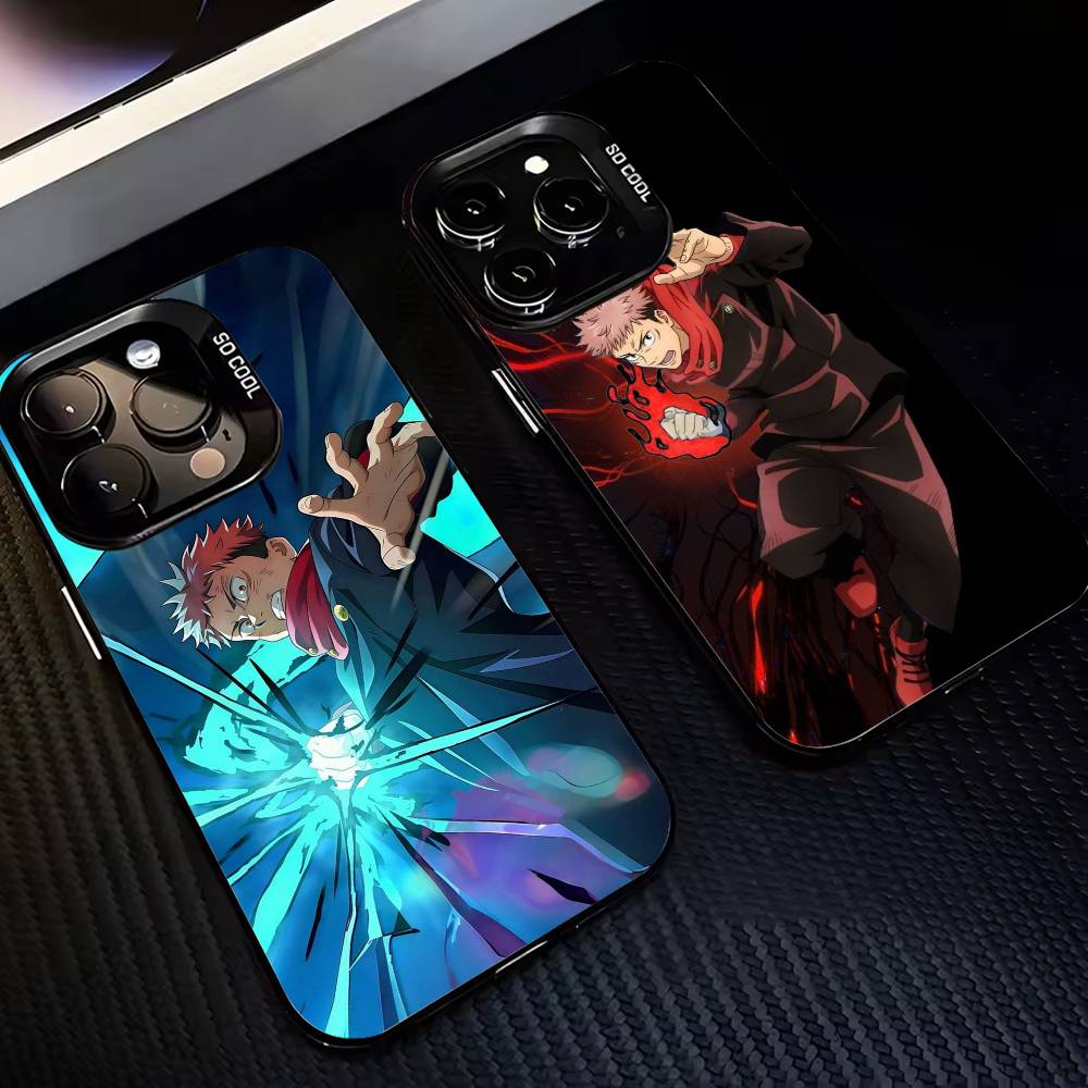 Jujut-su Y-Yuji I-Itadori-YI K-Kaisen Phone Case For iPhone 17,16,15,14,13,12,11 Plus,Pro,Colorful Silver Phone Case Funda Cover