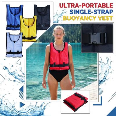 Tragbare faltbare Schwimmweste mit einzelnem verstellbarem Riemen, Rettungsweste für Wassersicherheit und Rettungsaktionen, mit robuster Schnallenbefestigung