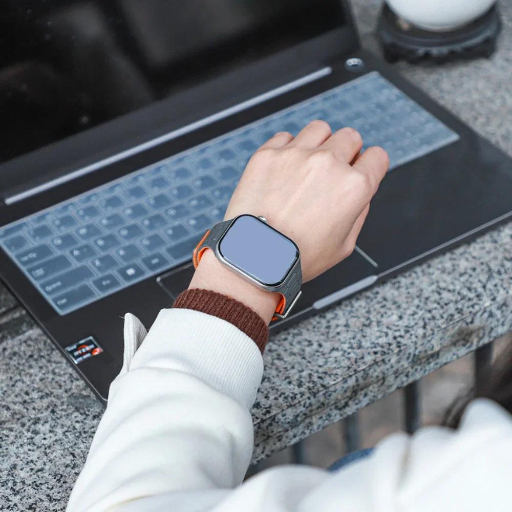 Soft Silicone Magnetic Band for Apple Watch Ultra 2 49mm 46mm 45mm 44mm Loop Strap For Iwatch Series 10 9 8 7 SE 6 5 4 Bracelet