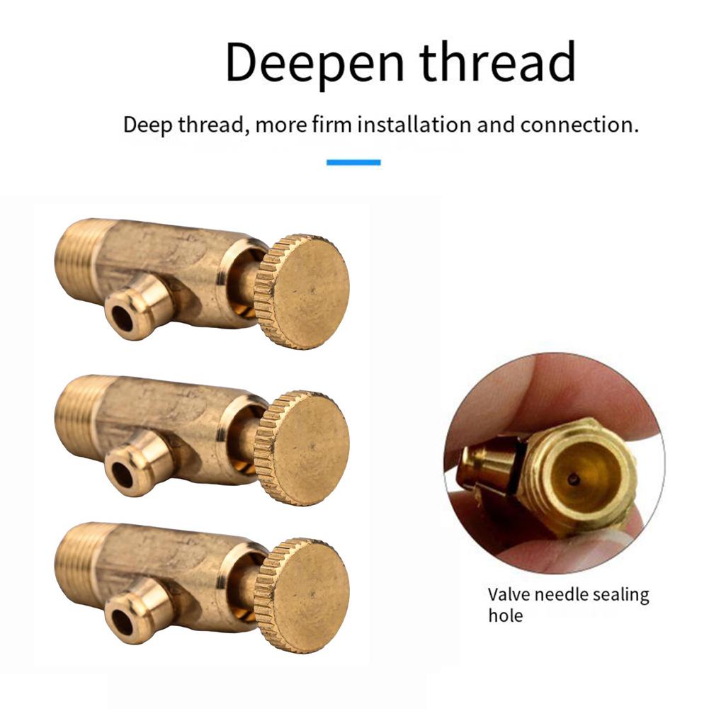 3Pcs Brass Manifold Exhaust Valve Brass Air Pressure Release Valve 35x12MM/35x16MM For Efficient Water Discharge