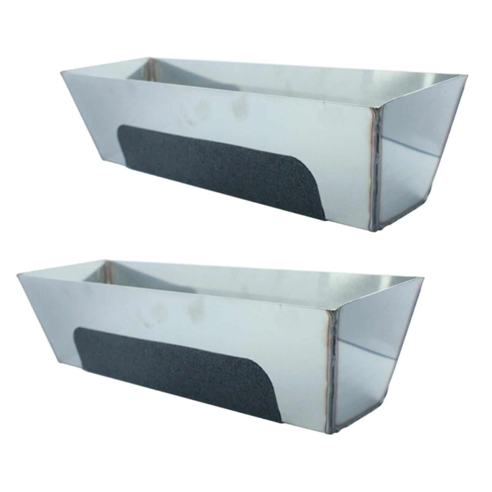 

Stainless Steel Mud Pan with Reinforced Band Sturdy Fittings Lightweight Rustproof Anti Slip Metal Plastering Plasterers 8