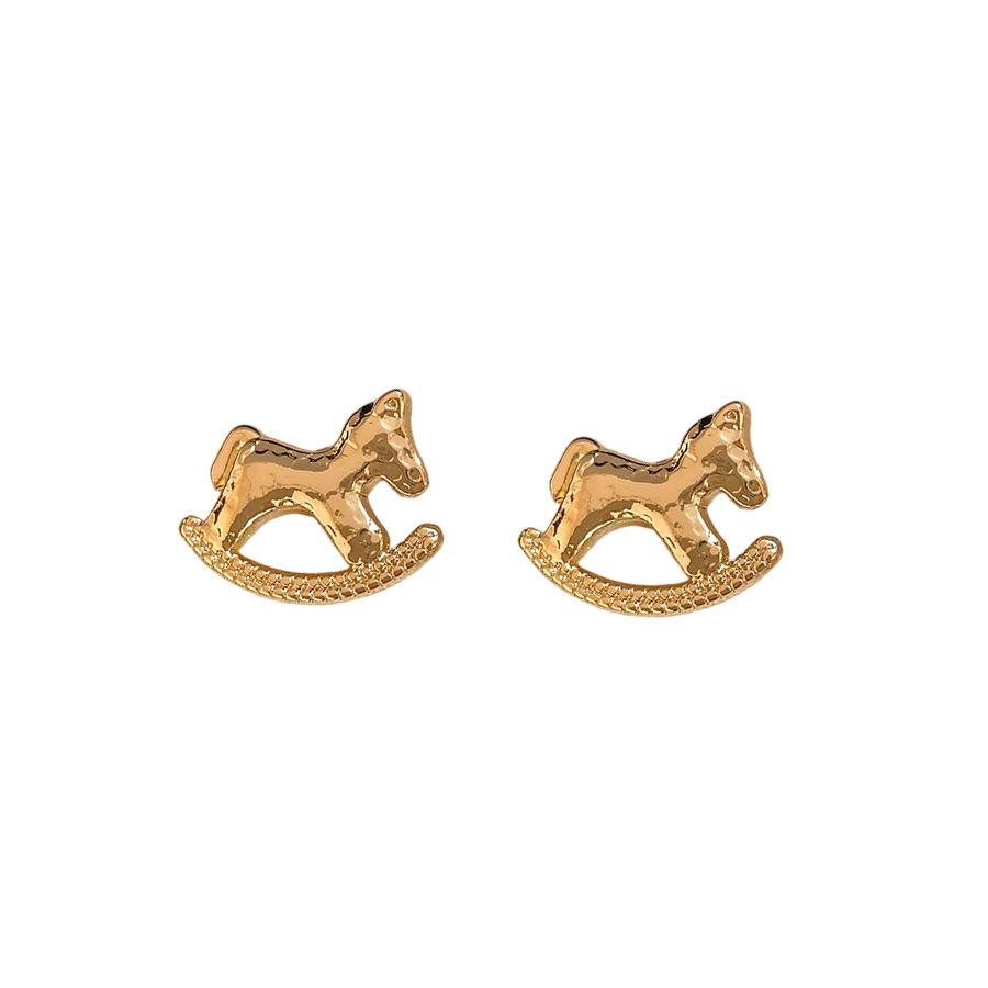 Silver Needle Pony Simple Fashion Earrings Small and Exquisite Versatile Earrings Light Luxury Advanced Earrings Design Niche