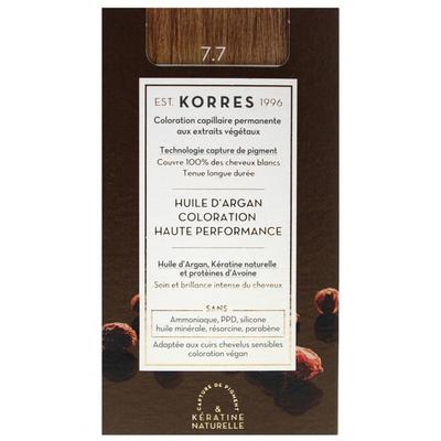 Korres argan yağı kalıcı saç boyası 7.7 kahverengi sarı