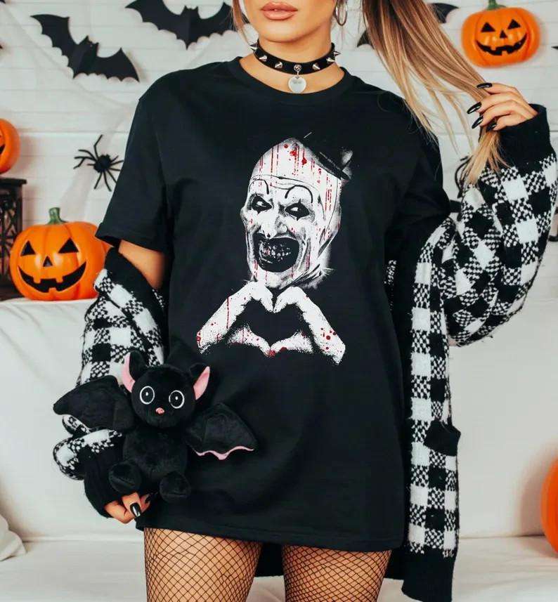 Art The Clown Terrifier Cotton T-Shirt Scary Horror Clown Shirt Gift for Friend XXL