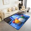 Billiard Balls Large Area Rug 5x7 Billiard Cue Living Room Rug | Pool Balls for Pool Table Rugs for Bedroom, Billiards Pool Cue Carpet Indoo