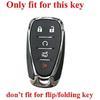 2Pcs Rubber Silicone Key Fob Cover Case Skin Remote Shell Holder Compatible with Chevrolet Chevy Camaro Cruze Malibu Traverse Blazer Trailblazer