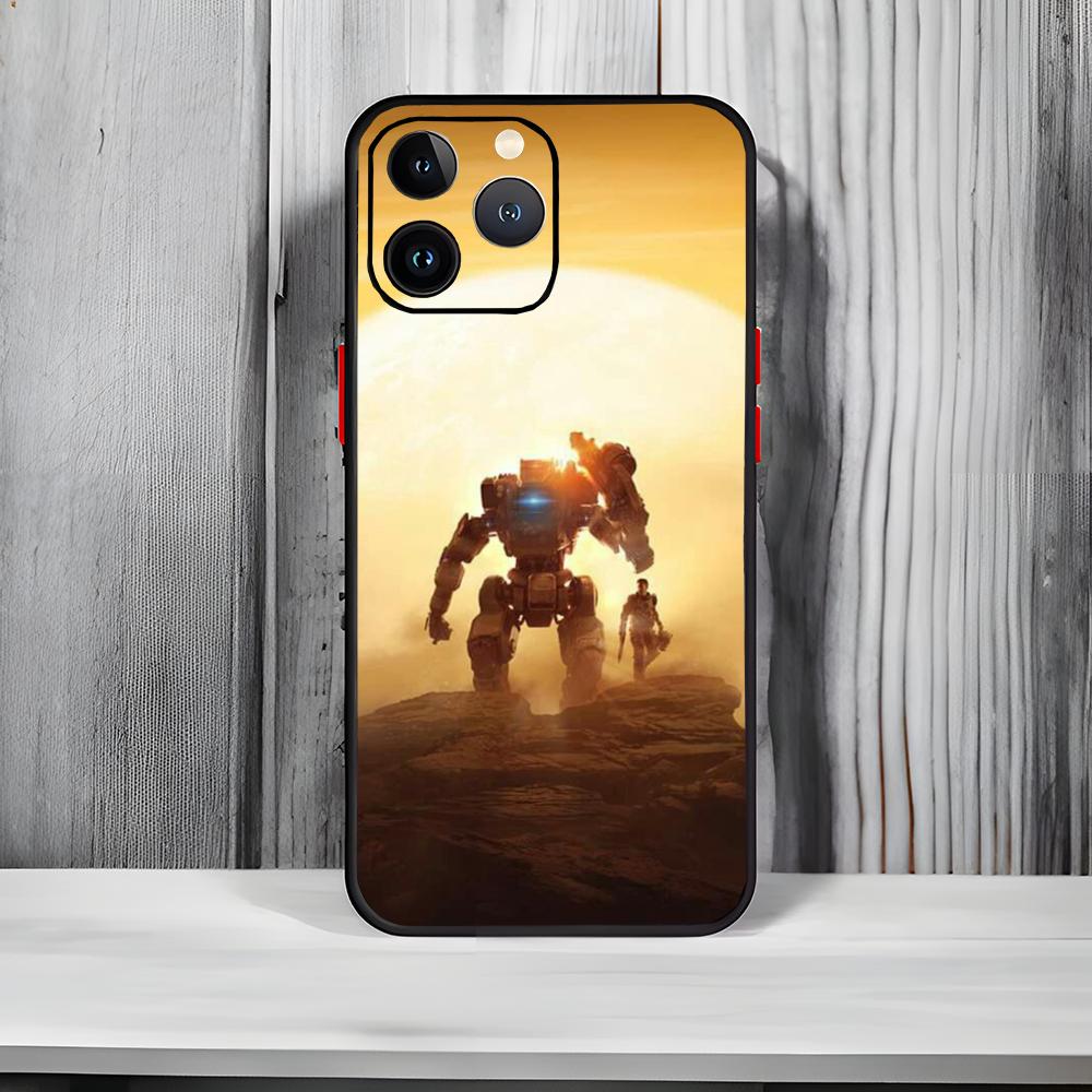 

Sci-Fi Shooter Game T-Titanfall 2 Phone Case Black Matte Thin Phone Case For iPhone17 16 15 14 13 ProMax iphone12promax