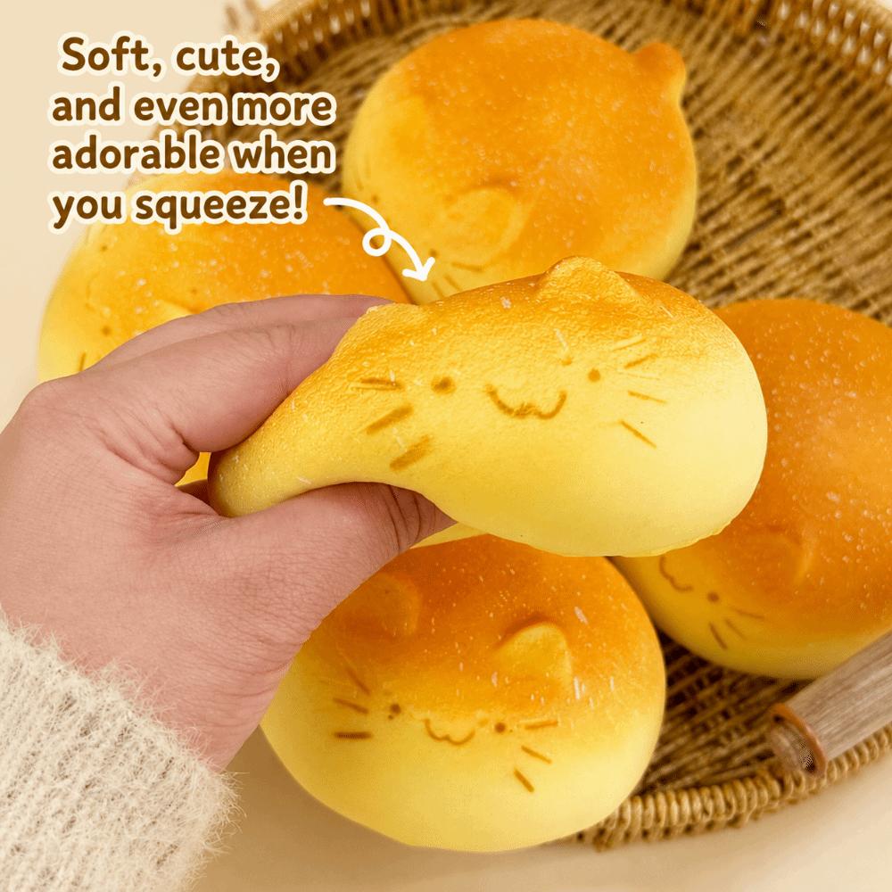 Creative Cartoon Bread Squeeze Squeezable Slow Rising Slow Back Bread Hand Relax Cute Cat Dog Pig Stress Relief Food
