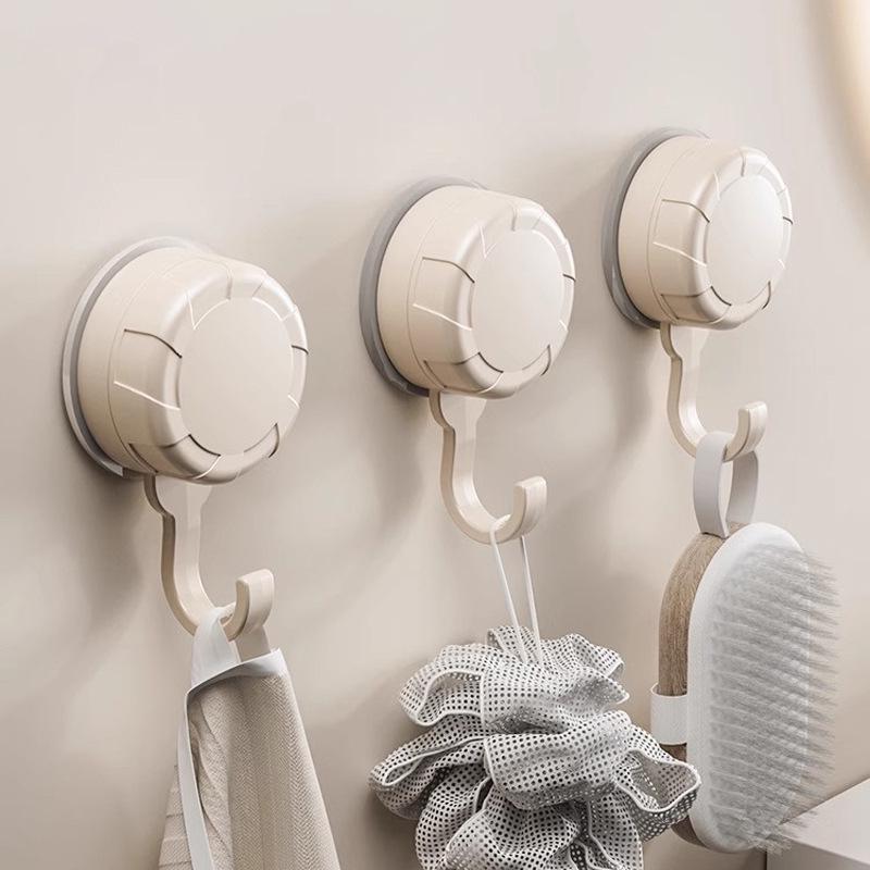 Bag & Clothes No-Drill Adhesive Hook: Traceless, Strong Vacuum Suction for Bathroom Use