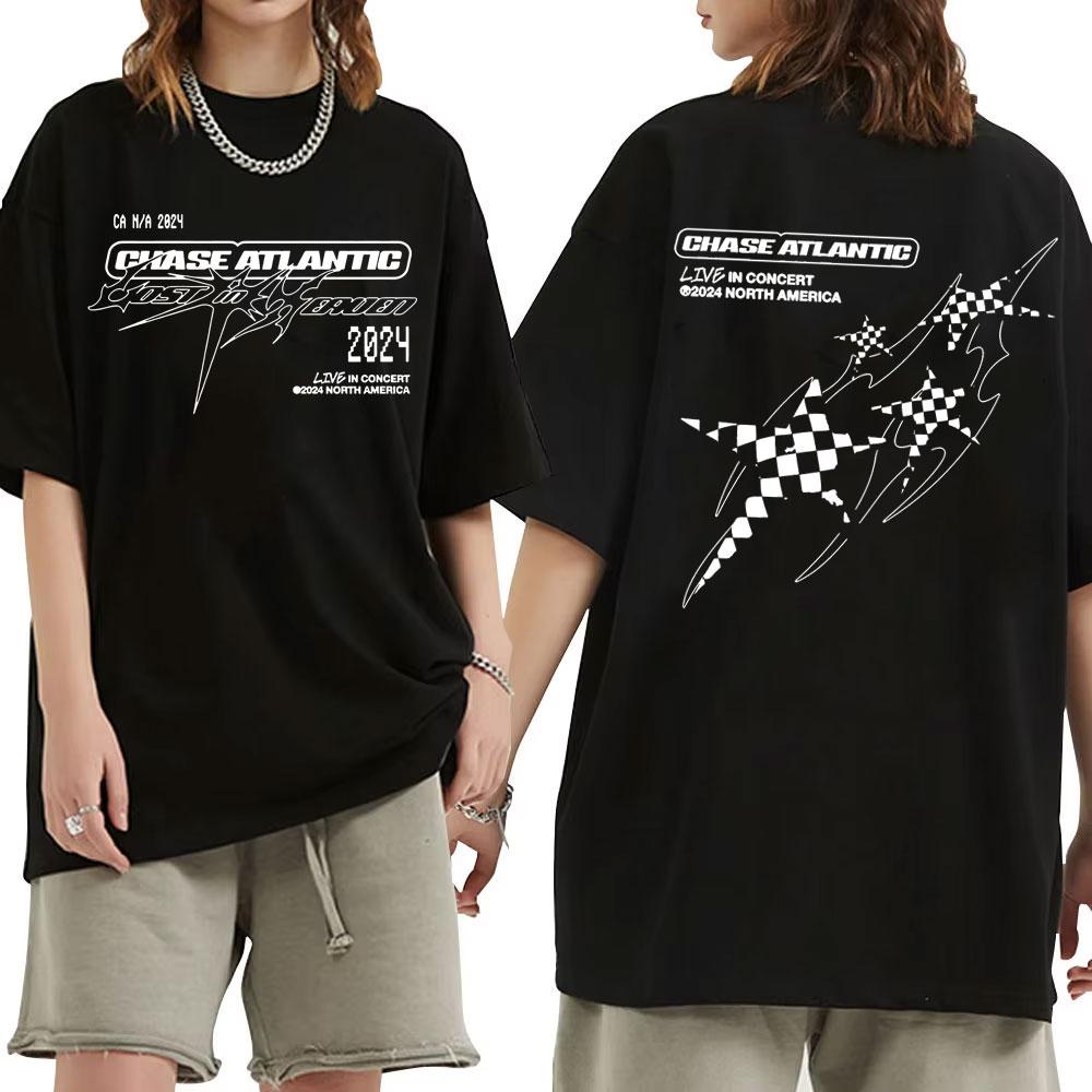 

Chase Atlantic Lost in Concert Tour T-Shirt Men Women Casual Cotton Vintage T-shirts Alternative R&B Rock T Shirts Streetwear S