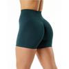 Seamless Side Jacquard Yoga Shorts Women Fitness Workout 3/4 Length High Waist Stretch Gym