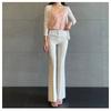 Korean Spring New Slim Fit High Waist Fashionable Commuting Versatile Temperament Slightly Flare Casual Trousers for Women