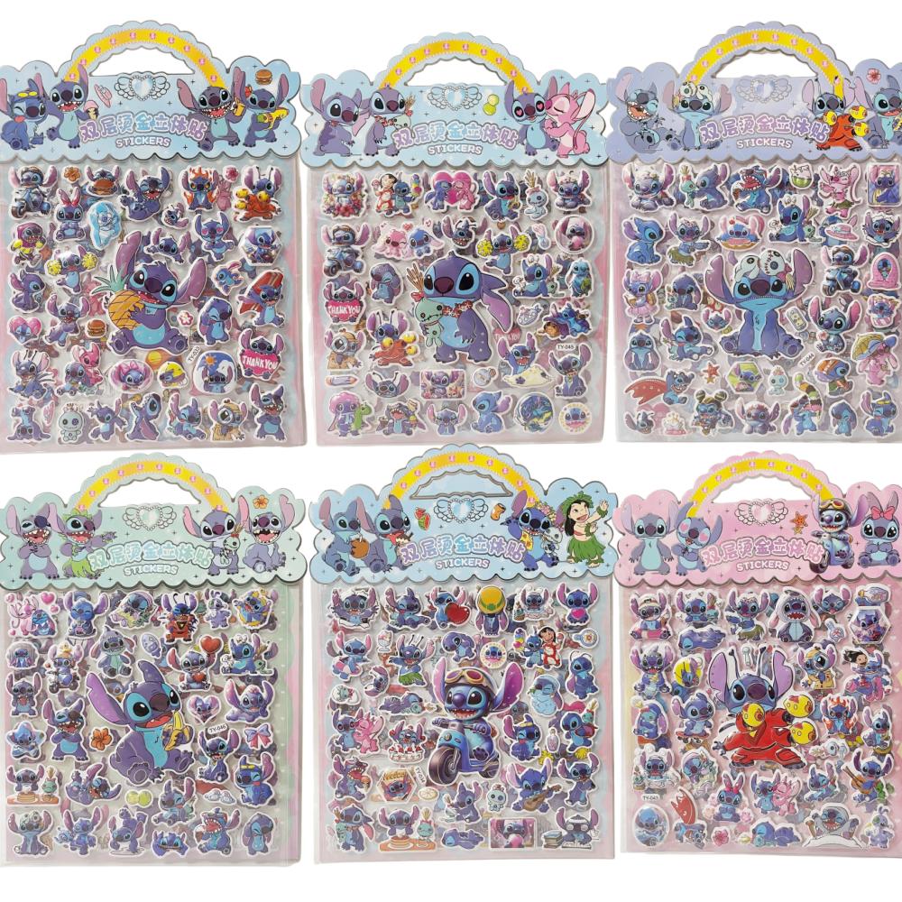 

Cartoon Double-Layer Hot Stamping Bubble Sticker 3D Three-Dimensional Cartoon Sticker Portable Handheld Decorative Small Sticker (As shown-8017)-