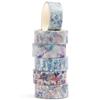YUBBAEX Volume 6 Floral Masking Tape Set Plants Silver Foil Washi Art DIY Craft Bullet Journal Supplies Planner Scrapbooking Cards Gift Wrapping