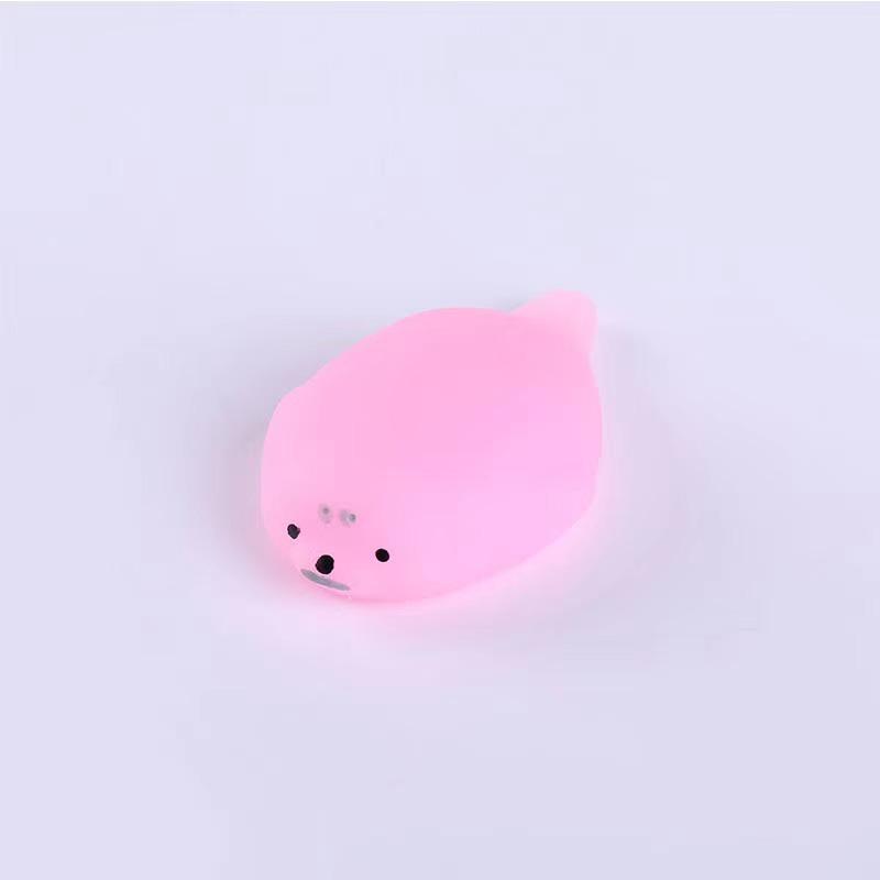 Kawaii Mini Soft White Seal Stress Relief Healing Toy Kids Gift Anti-Stress Ball Fingertip Squeeze Fun Toy Table Cute Ornaments