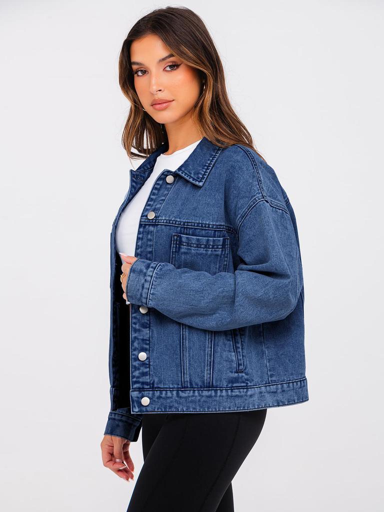 European-American Retro Loose Women's Denim Jacket for Spring and Autumn