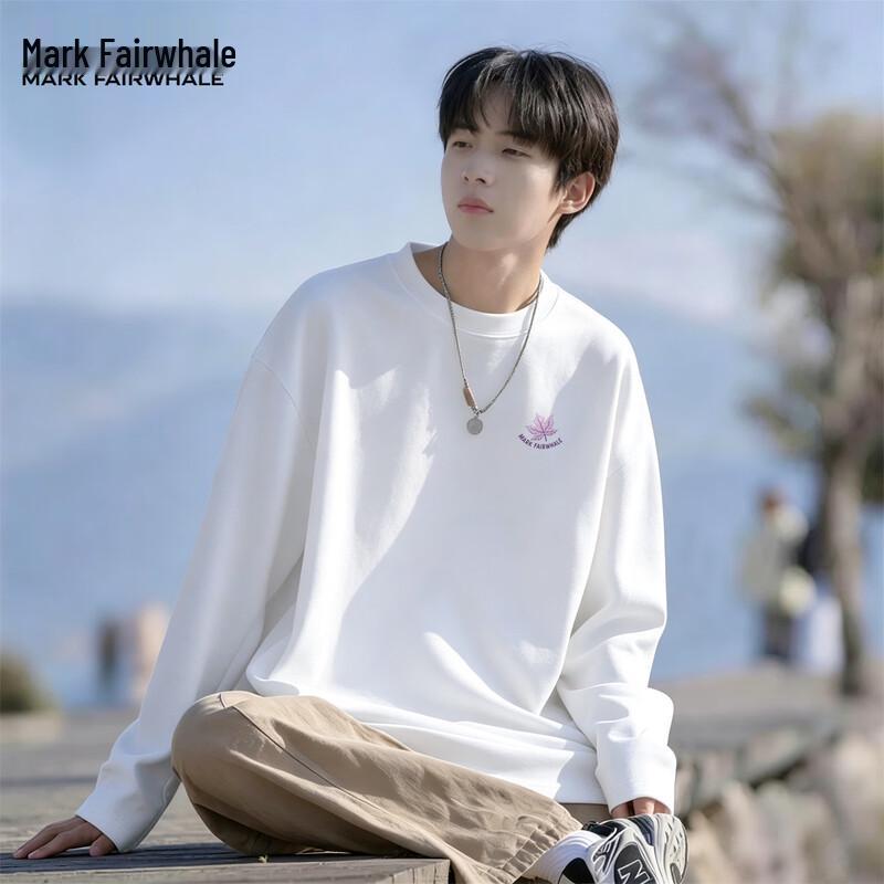 Mark Fairwhale Men's Pure Cotton Long Sleeve Crew Neck T-Shirt