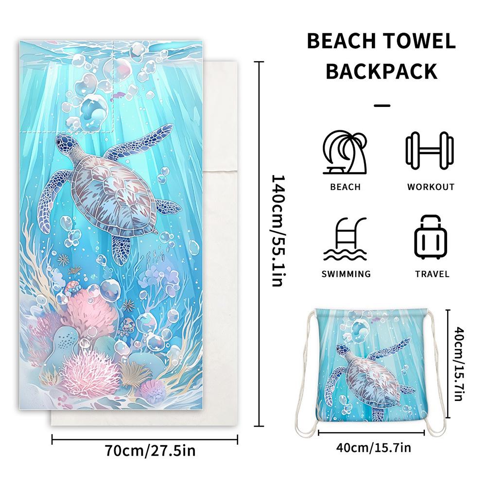 Asciugamano da spiaggia in microfibra, zaino grande, palestra, sport, piscina, donna, grande, tappetino da yoga, moda, estate, surf, accappatoio, coperta