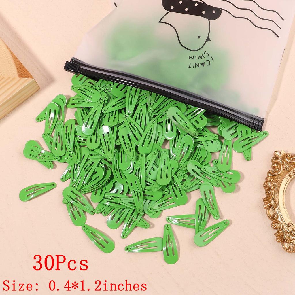 30Pcs/Set New Women Girls Cute Colorful Waterdrop Shape Hairpin Sweet Hair Clips Barrettes Slid Clip Fashion Hair Accessories