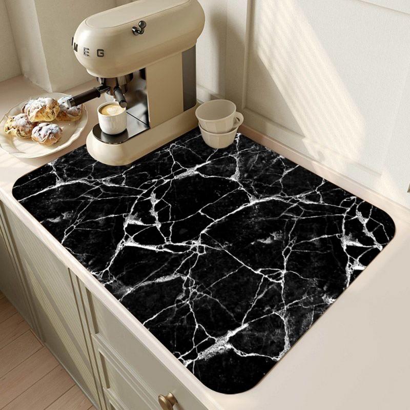 

Мраморный коврик для кофеварки, коврик для сушки посуды для кухни, мраморный коврик для посуды, коврик для сушки посуды, абсорбирующий, быстросохнущий, кухонный 50x80cm