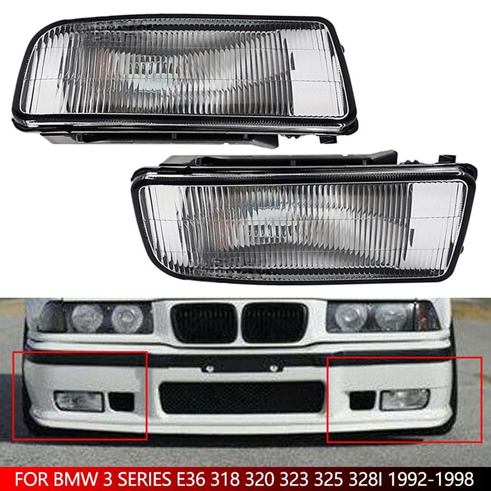 Car Fog Light Housing Front Bumper Defogging Lamp Cover with Bulbs for BMW 3 Series E36 318 320 323 325 328i 1992-1998