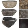 Vidaxl Umywalka Z Kamienia Rzecznego, Owalna, (37-46)X(29-36) Cm