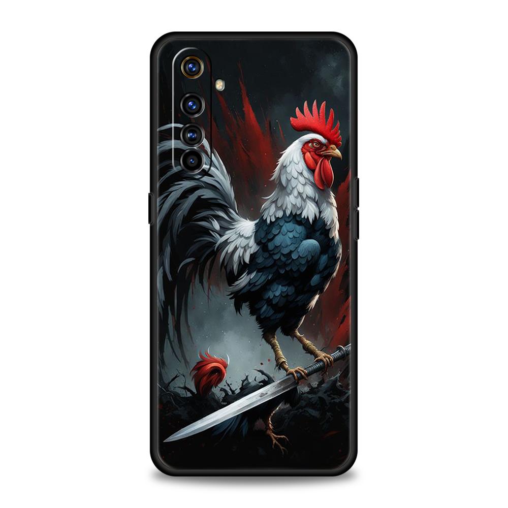 Cock Rooster Chicken Phone Case For Oppo A17 A31 A54 A57 A78 A79 A80 A98 Find X5 X6 Reno 7 8 10 11 13 F Pro 5G Soft TPU Cover