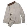 Men's Stand Up Collar PU Leather Jacket, Slim Fit Motorcycle Jacket, Versatile Top