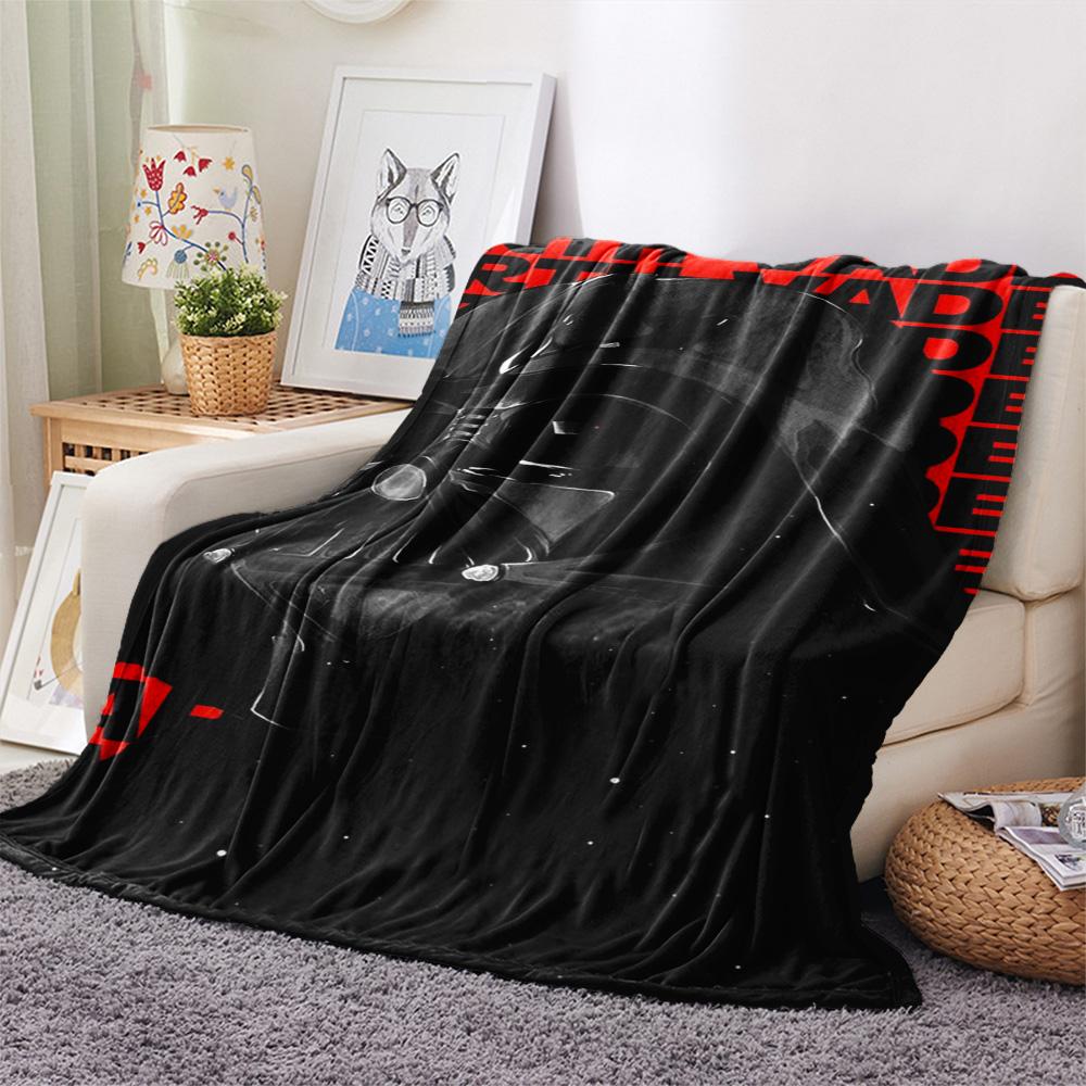 Darth Vader Black Poster Blanket Suitable For All Seasons Camping Trip Air Conditioning Blanket Digital Printing Sheet