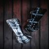 Blackened Pair Steel of Bracers / Cosplay Armor for Larp Clothing - Metal Bracers, Fantasy Warrior, Lerp Costume, Renaissance Medieval Knight