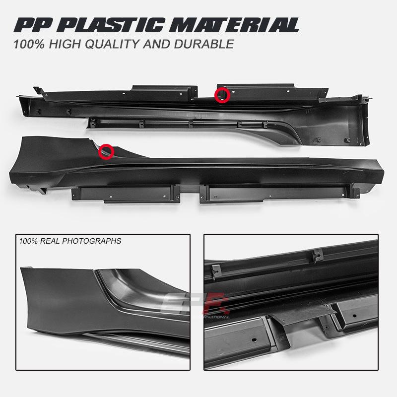 PP Plastic Side Skirt Lip for Nissan 370Z Nismo Style Body Kit