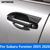 For Subaru Forester 2025 2026 Carbon Fiber Side Door Handle Bowl Cover Trim Protection Cap Exterior Accessories Car Styling