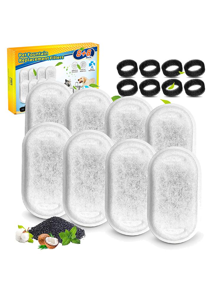 

Фільтр для заміни котячого водяного фонтану Елемент фільтрів для диспенсера води з нержавіючої сталі Губки з активованим вугіллям для котів