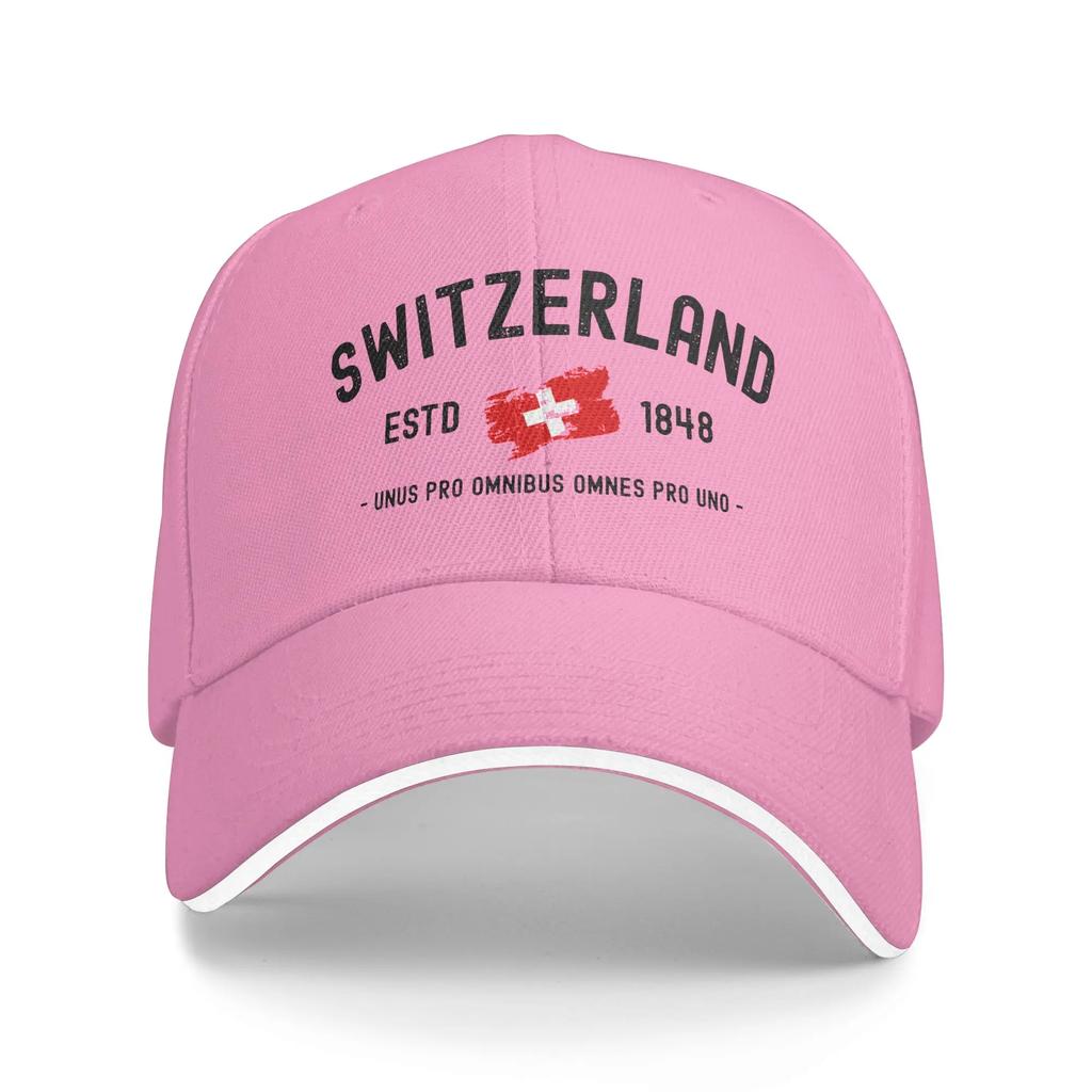 New Switzerland Flag Baseball Cap yk Cool Trucker Hat Summer Unisex Women Kpop Rock Baseball Caps
