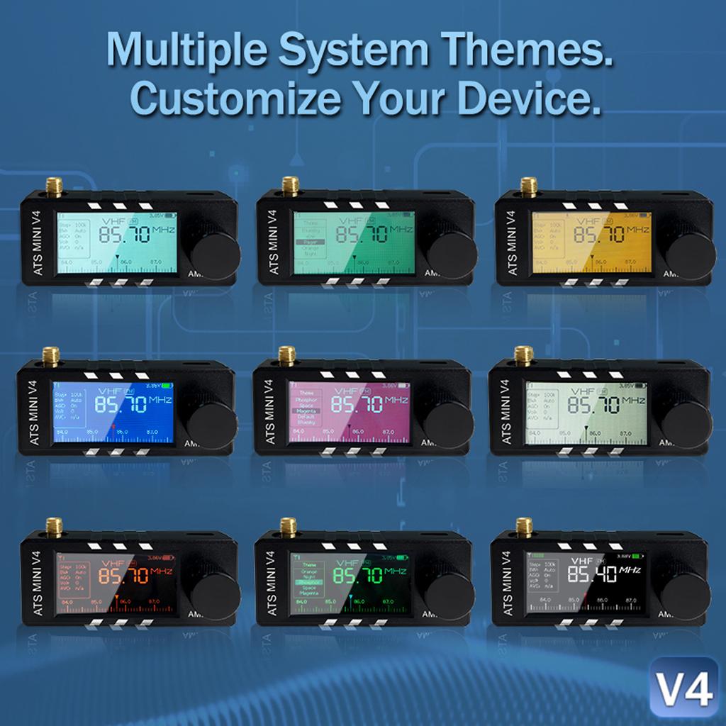 V4 AMNVOLT Mini SI4732 DSP Radio Receiver FM AM SSB LSB USB Mode LSB USB Transistor Pocket Radios IPS Screen with 2 Antenna