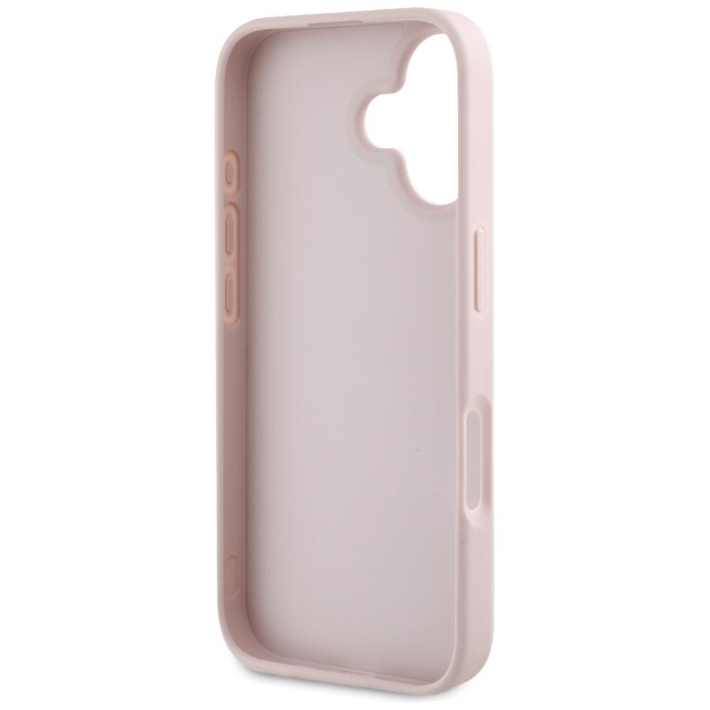 Etui Guess Hot Stamp 4G Pattern Triangle Metal Logo Do Iphone 16 Różowy