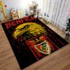 Tappeto con Stampa Aquila Gialla con Testo Benfica e Design Logo SLR Adatto per l'uso come antiscivolo per soggiorni, camere da letto, divani