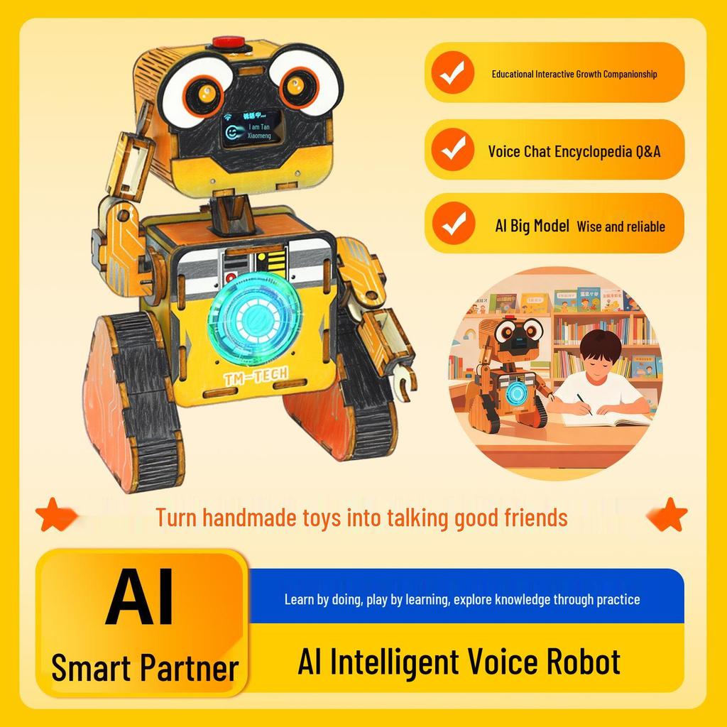 Handmade Intelligent AI Interaction Robot Toy for Boys - Science Experiment Gift