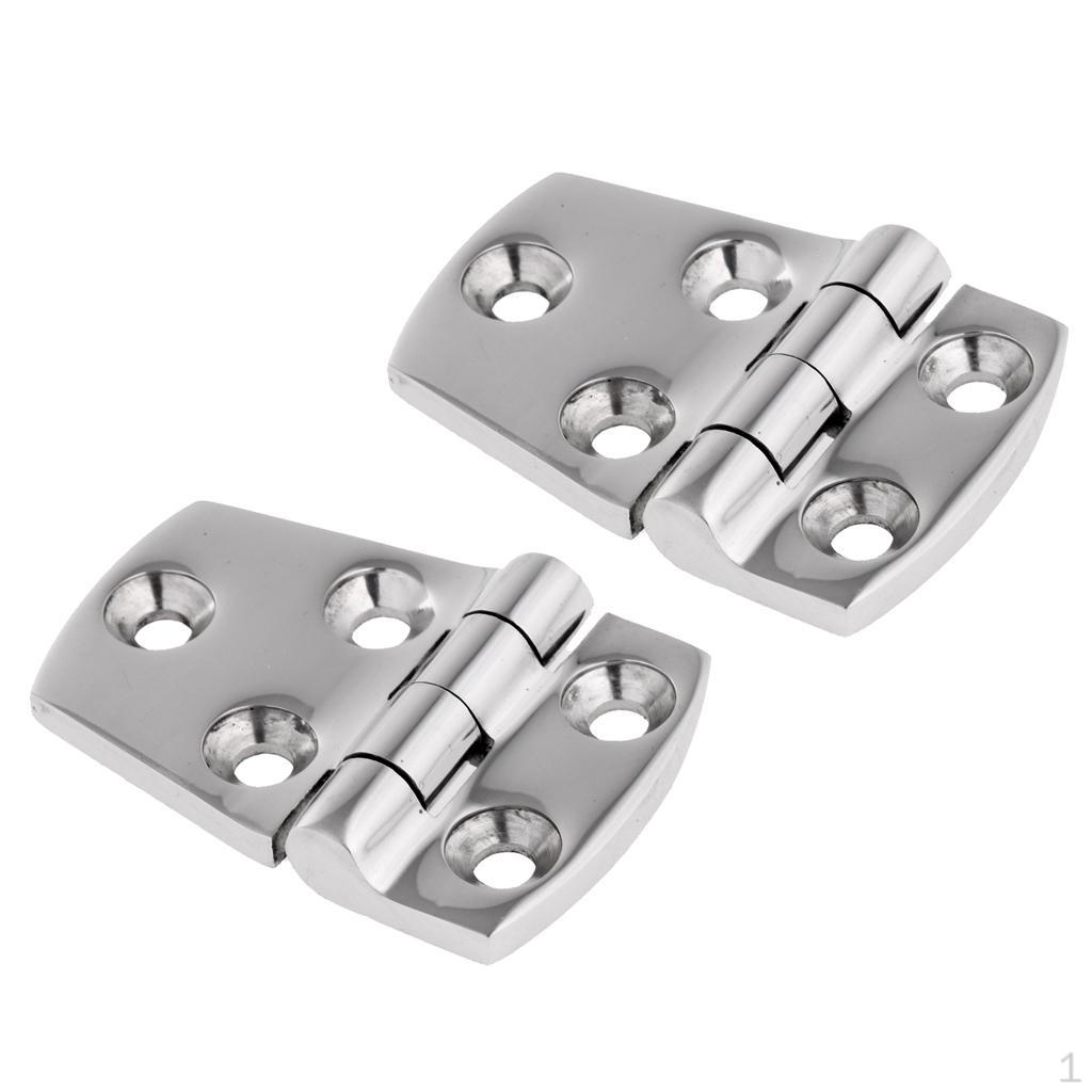 

1 Pair 5.7 x 3.8cm/ 2.24 1.5 Marine 316 Stainless Steel Short Stamp Hinge Hardware for Boat