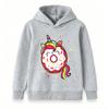 Kids Boys Girls Cute Unicorn Donut Print Pullover Hoodie Casual Long Sleeve Sweatshirt with Rainbow Sprinkles Cartoon Design for Children Daily Wear P