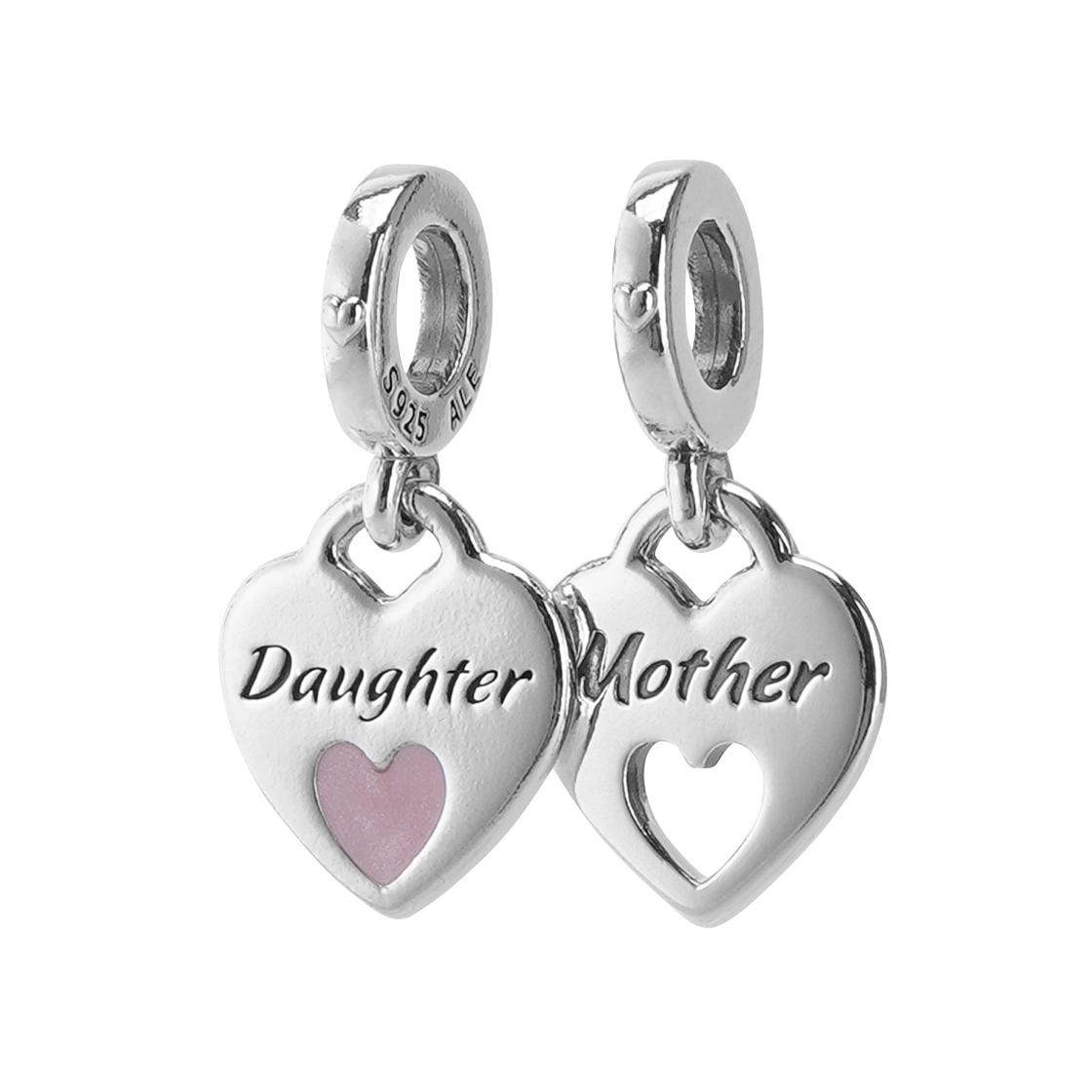 Pandora Heart Shaped Double Pendant Women jewelry Silver 799187C01 Silver