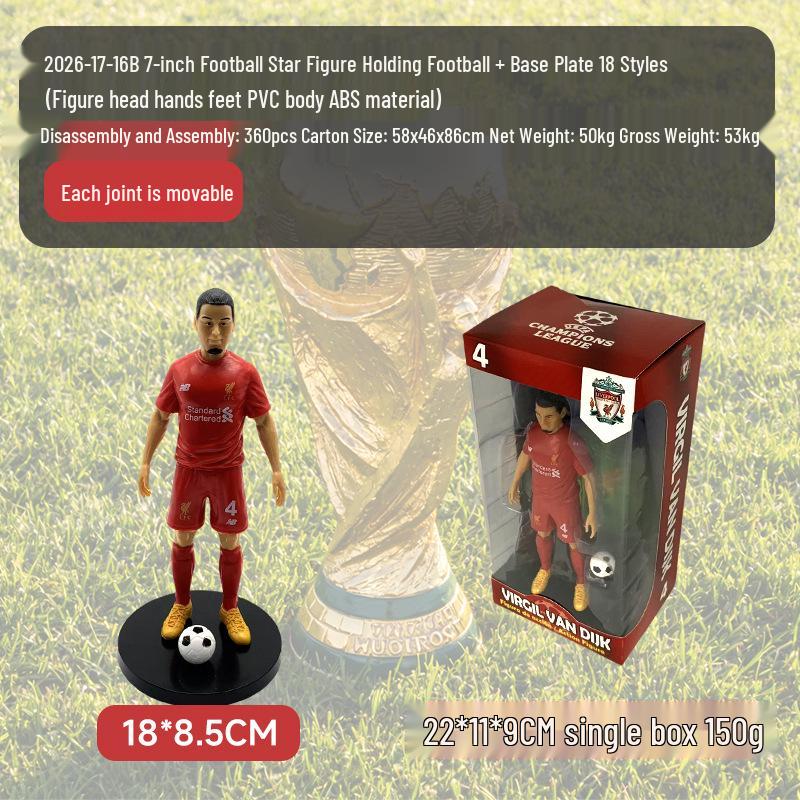 2026 World Cup Soccer Stars Figurines: CR7, Messi, Neymar, Mbappé Dolls
