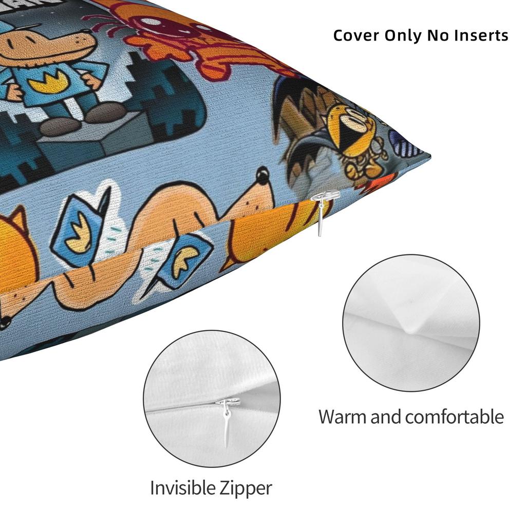 Dog Man Comic Pillow Cover Accessories Printing Cushion Cover Decor  Pillow Case Cover Seat Multiple Sizes