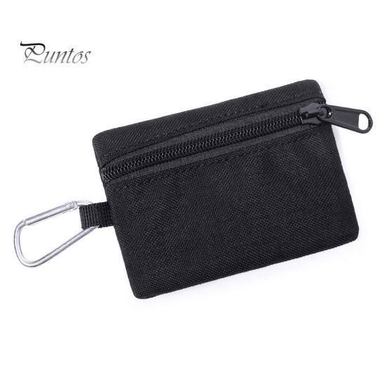 

Карманный брелок для ключей, кошелек для монет, ключей от машины, держатель для удостоверения личности, мини-органайзер для инструментов, поясной чехол, кошелек для активного отдыха чёрный