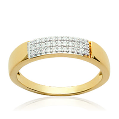 Vergoldeter Ring „Göttin“ aus Weißgold – 4 mm