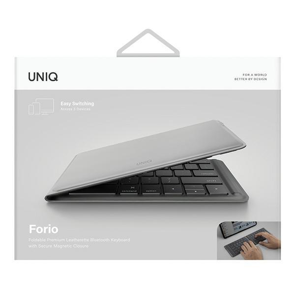 Uniq Forio Składana Klawiatura Bluetoothszary/Chalk Grey
